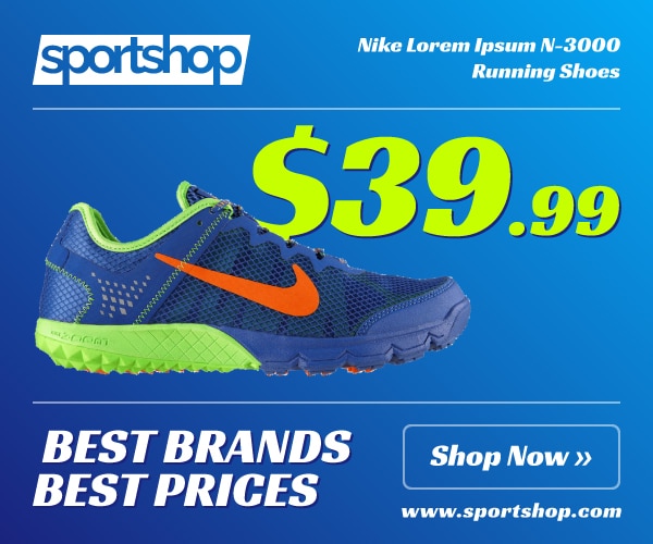 Sport Shop - Shopping Animated HTML5 Banner Ad Templates (GWD)