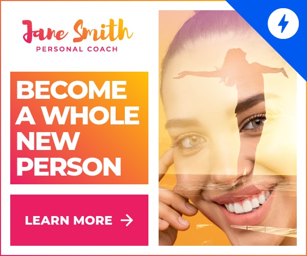 Coaching & Mentoring Animated AMP Banners With Double-Exposure Effect