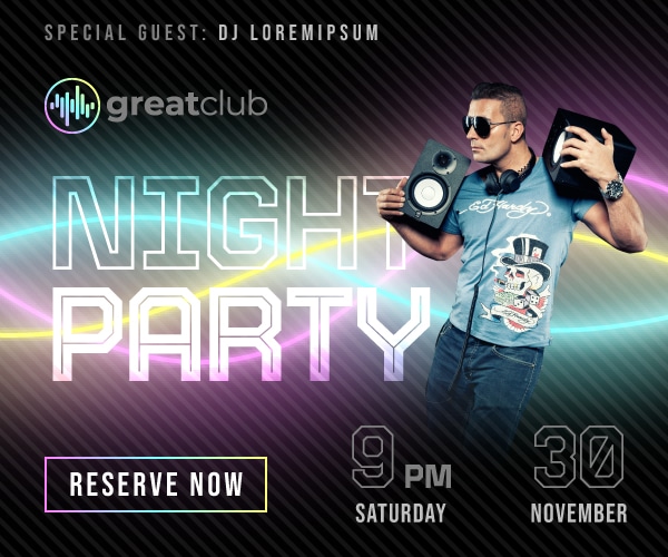 Greatclub - Club Party Animated HTML5 Banners (GWD)